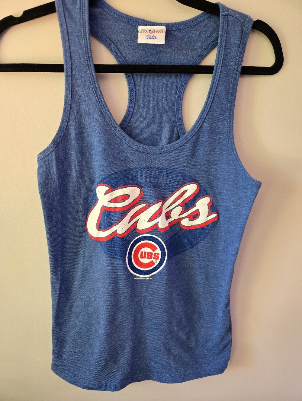 Chicago Cubs MLB Genuine Merchandise Blue Racerback Tank Top - Size Small